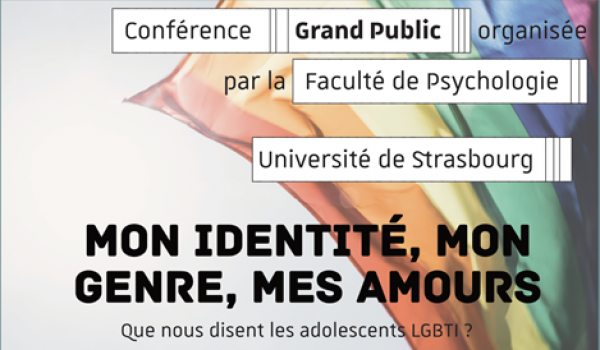 Conférence Grand public – Mon identité, mon genre, mes amours Conférence Grand public - Mon identité, mon genre, mes amours